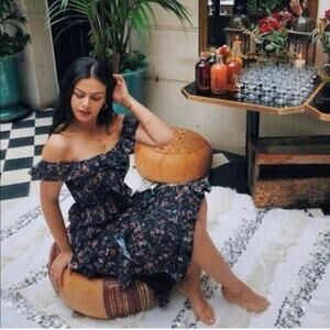 Tularosa Chiffon Floral‎ Tiered Dark Fairy Dress Women’s XS Romantic Event Mesh